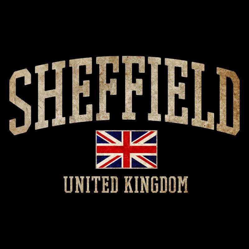 Emblème du Royaume-Uni Vintage de Sheffield