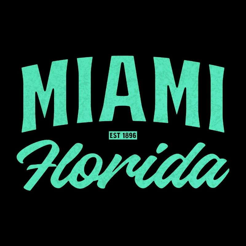 Miami Florida Teal Schrift