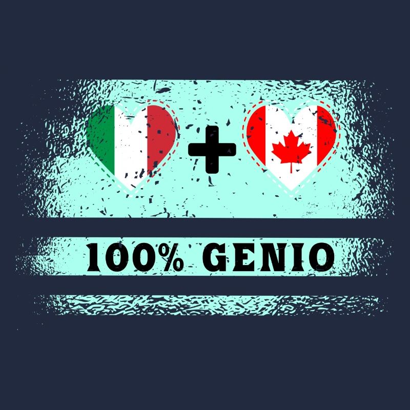 Italie et Canada 100% drapeau de génie