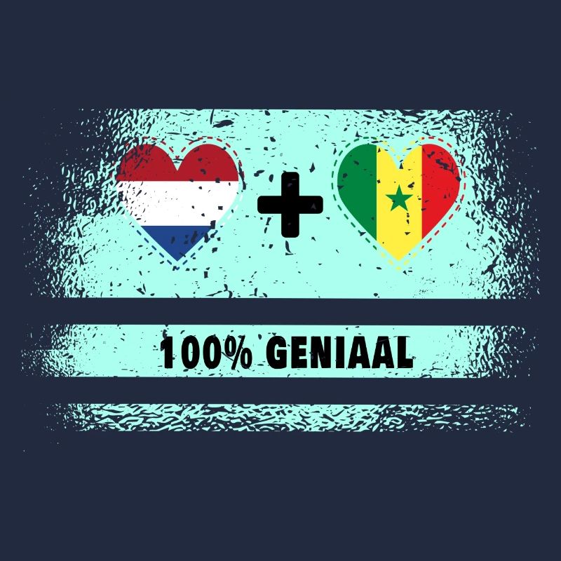 Sénégal et Pays-Bas 100% Genius flag
