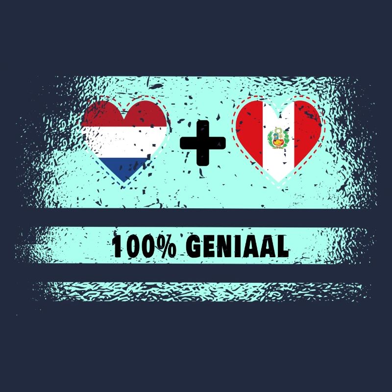 Peru and the Netherlands 100% Genius flag