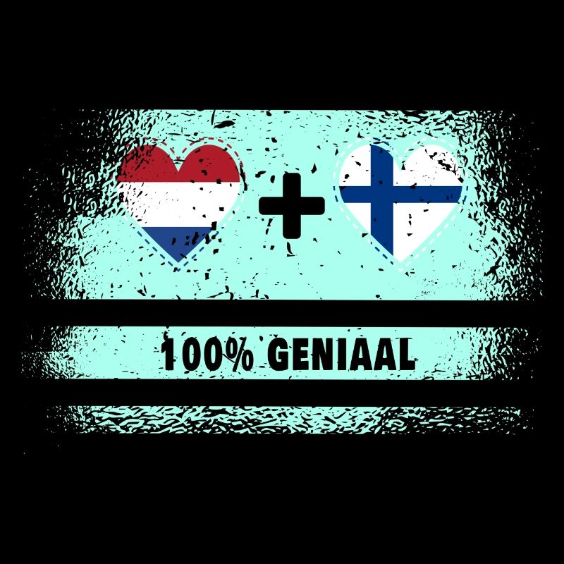 Drapeau 100% Genius de la Finlande et des Pays-Bas