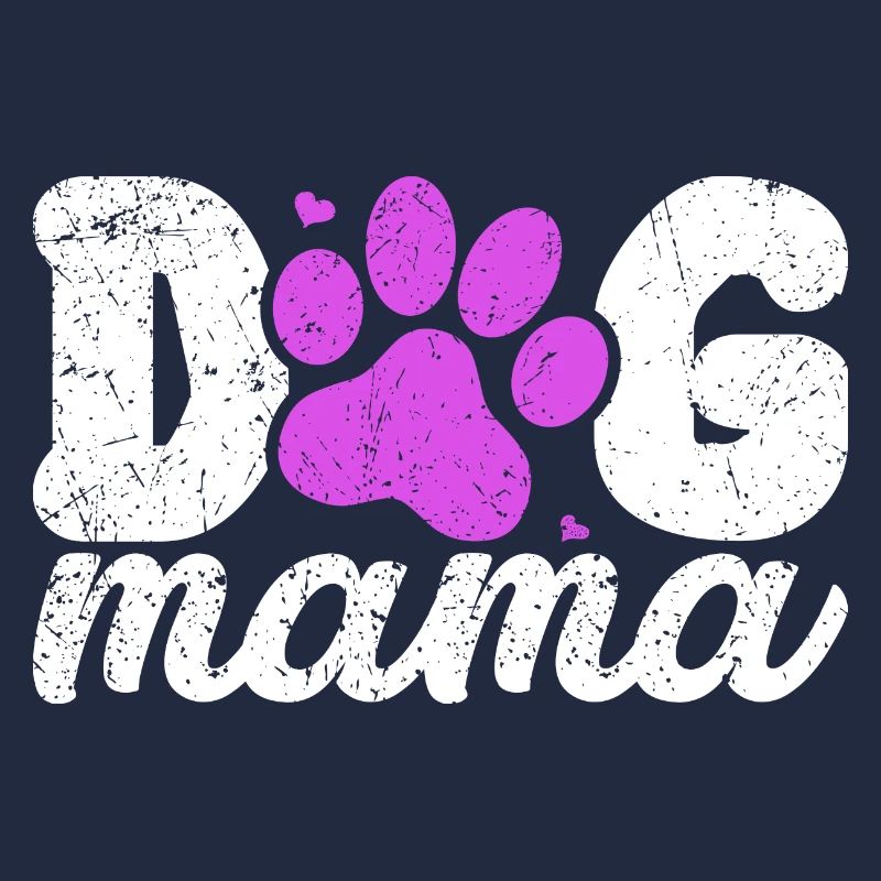 Empreinte de patte de maman chien en rose