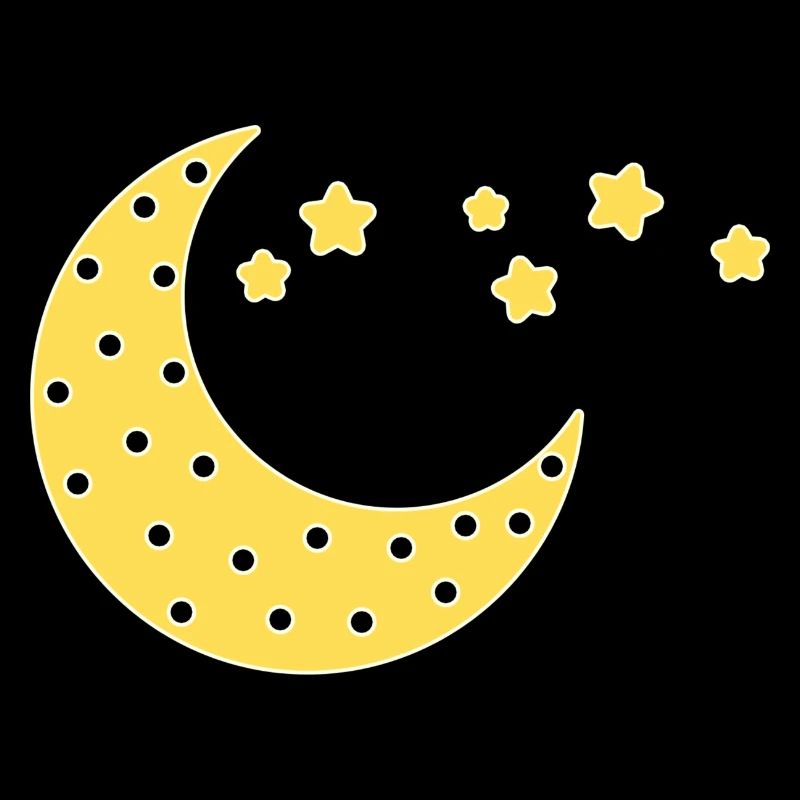 Mond und Sterne
