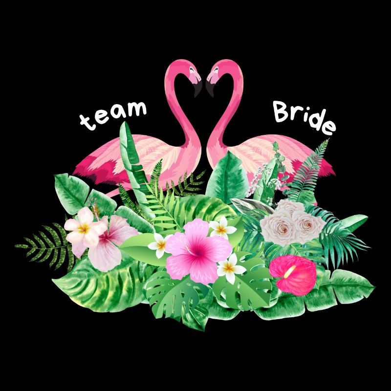 Team bride flamingo tropical