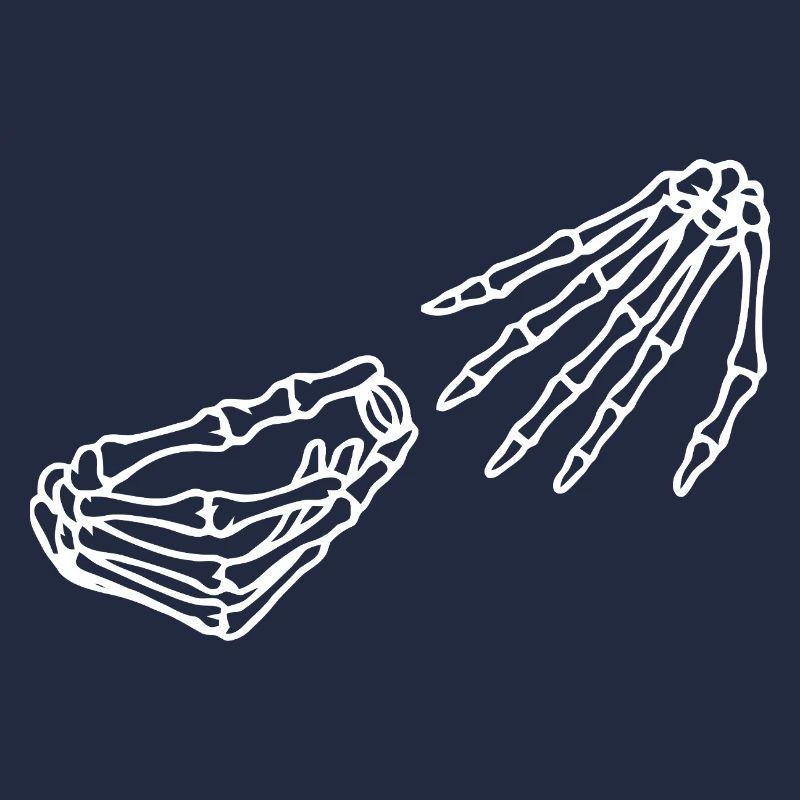 Ätherisches Skelett Hand- und Knochendesign
