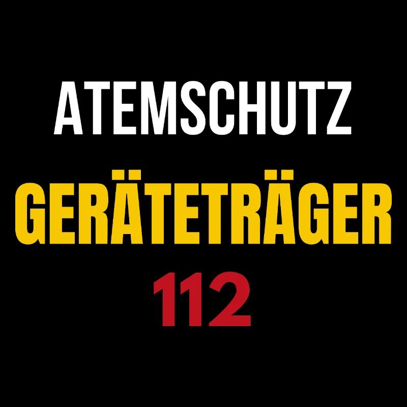 Atemschutzgeräteträger 112 Feuerwehr T‑Shirt