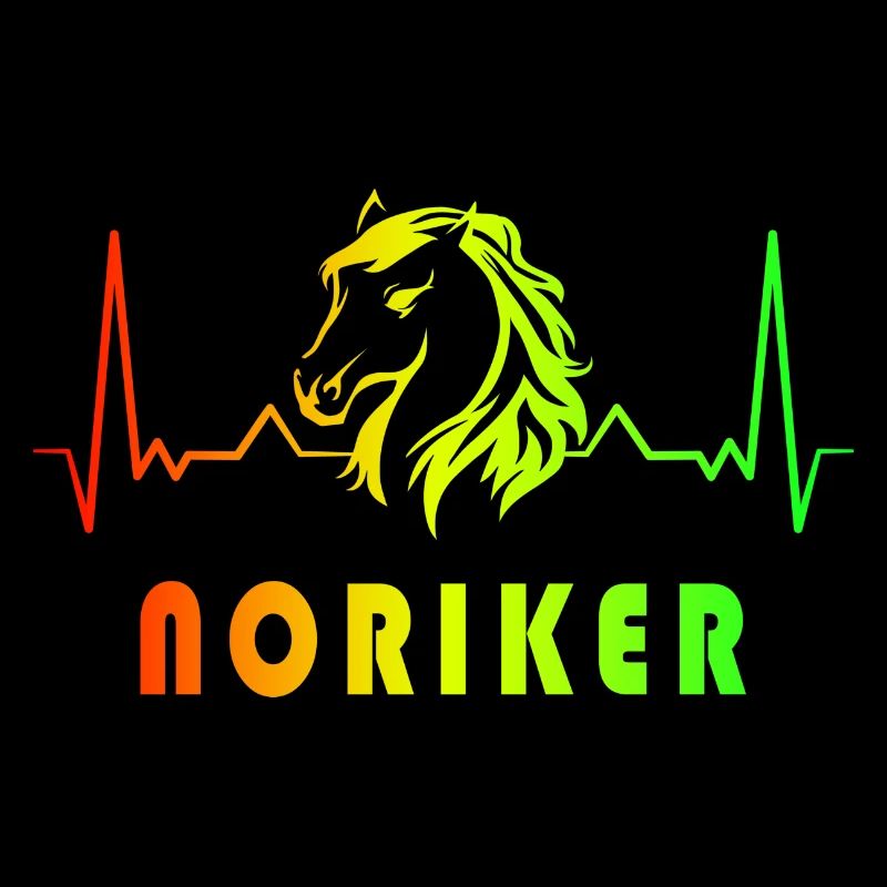 Noriker Pferd Herzschlag Design