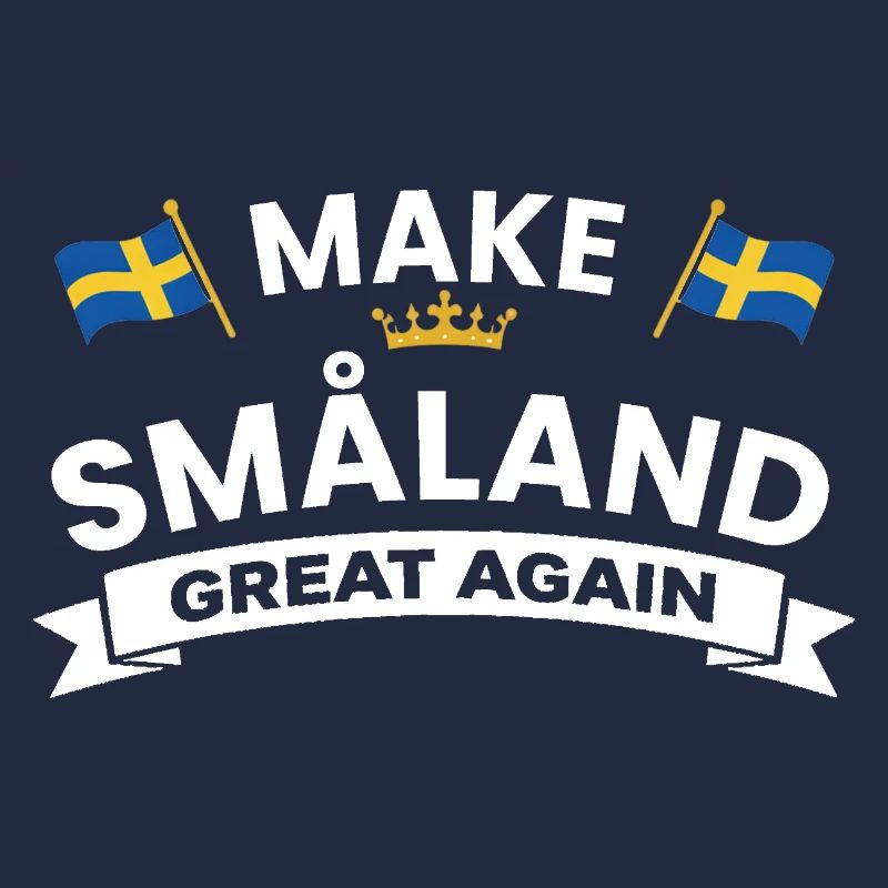 Småland Flaggenband Krone