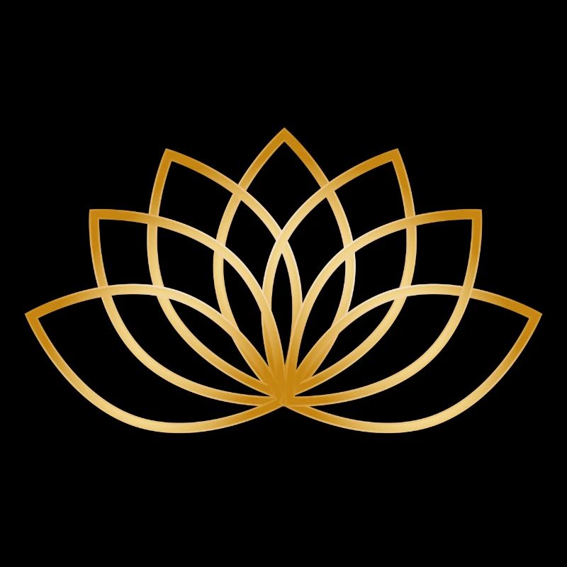 filigranes fleurs dorées stylisées symbole