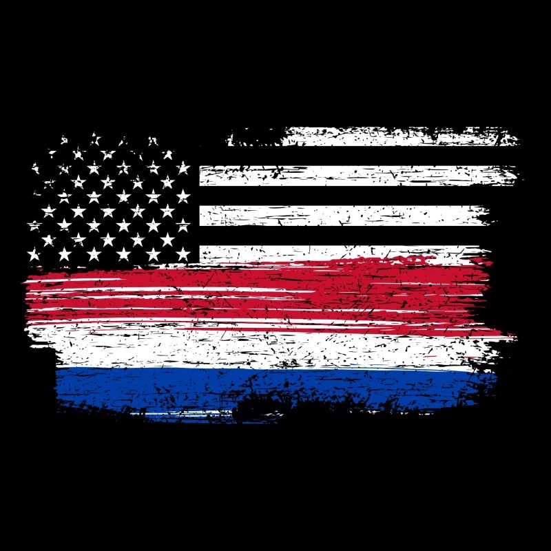 Drapeau Grunge Brushstroke Americana