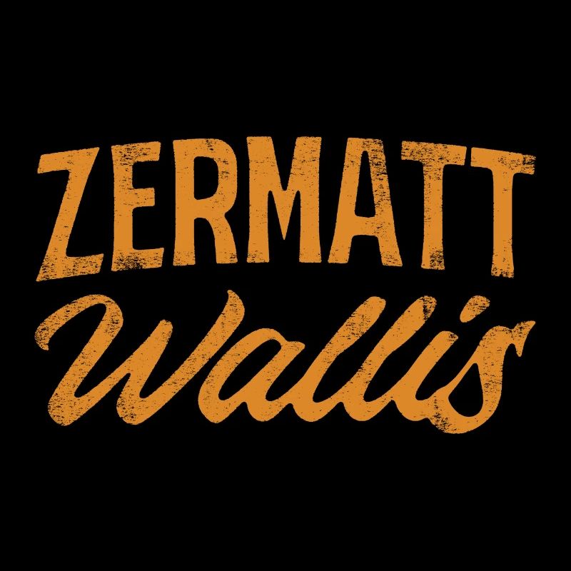 Lettrage valaisan de Zermatt dans un style vintage
