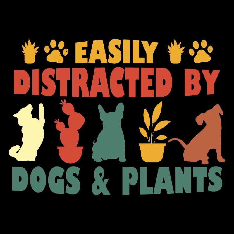 Facilement distrait par les chiens et les plantes