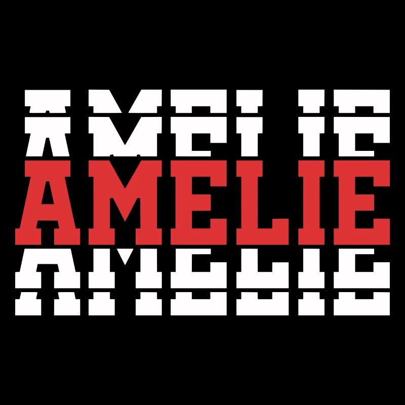 Amelie t-shirt t-shirt gift idea stacked text