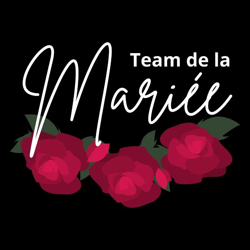 Minimalistisches Brautteam mit roter Blume