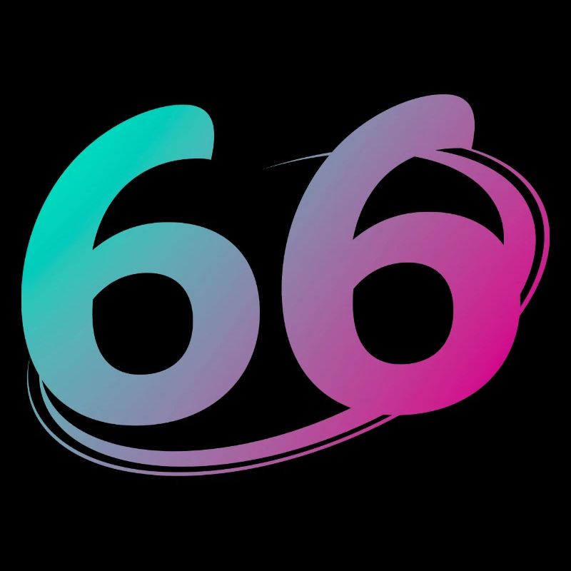 Numéro 66 multicolore