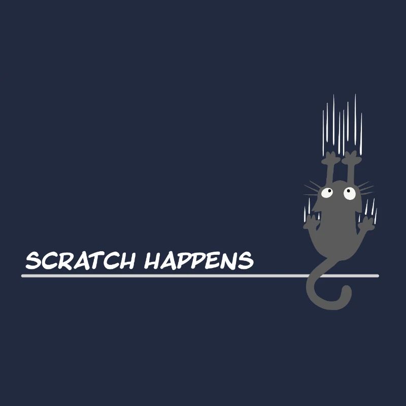 Scratch Happens - Jeu de mots amusant pour chat