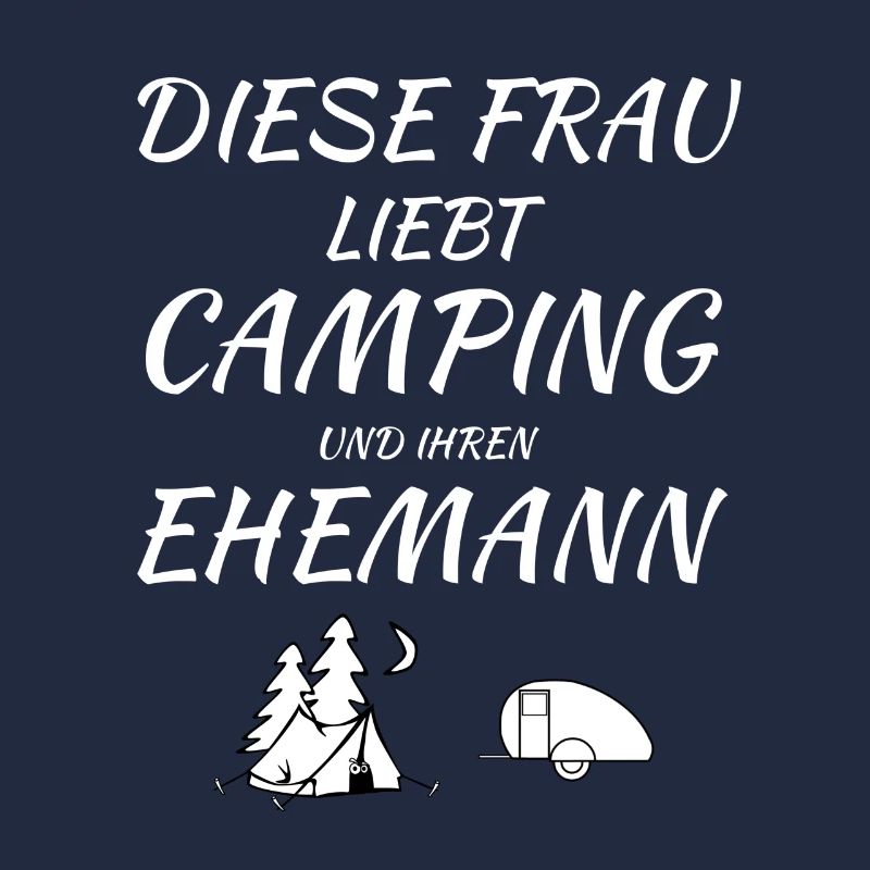 frau liebt camping