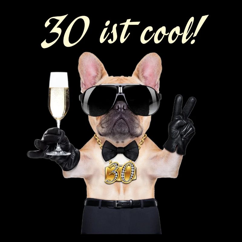 NEU Geburstags Mops 30 ist cool Geschenk