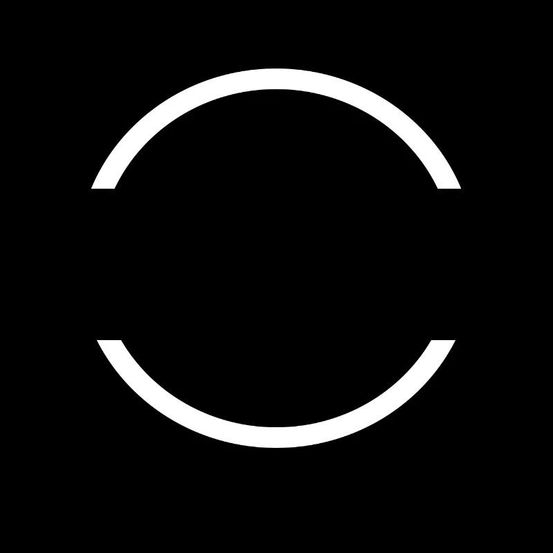 Kreis Symbol geteilt halb