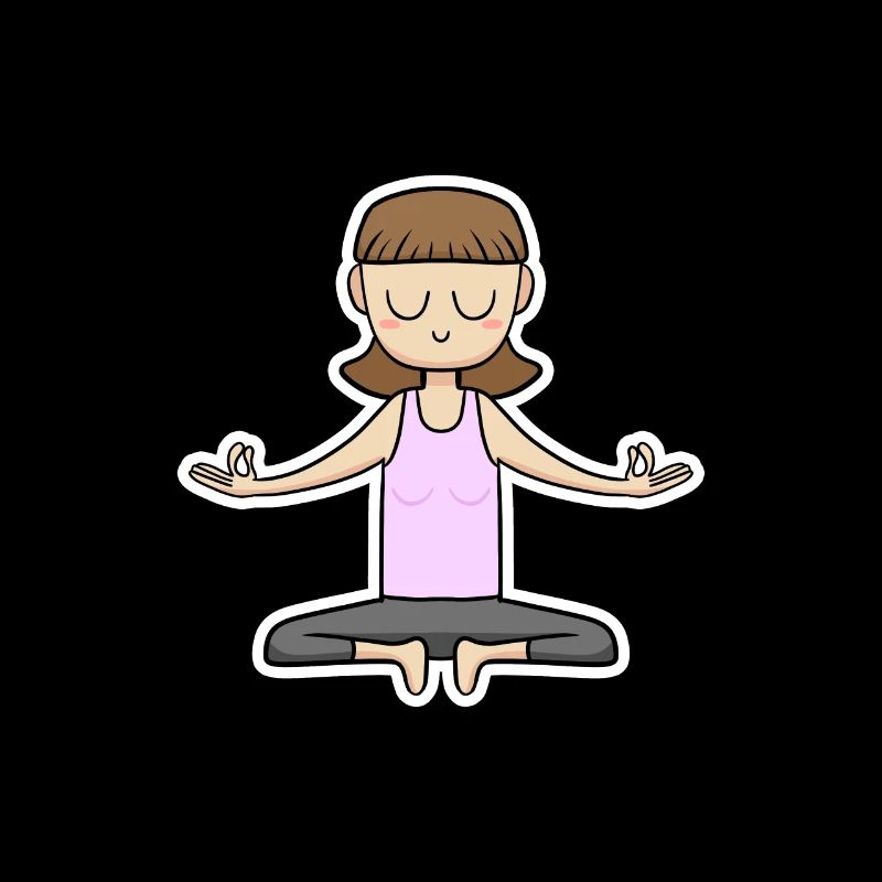 Dessin animé de méditation