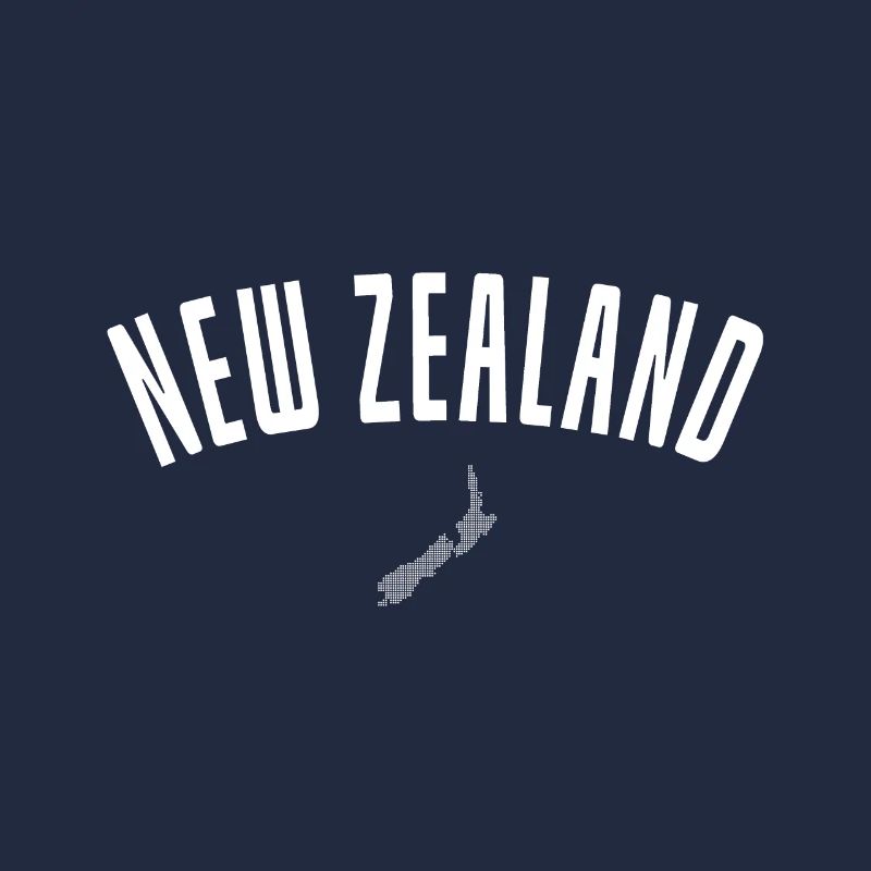 Neuseeland Retro Bogen-Logo
