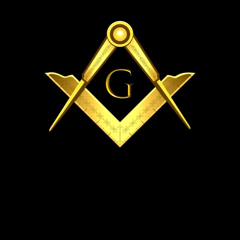Franc-maçon Symbole Angle Boussole Or Franc-Maçonnerie