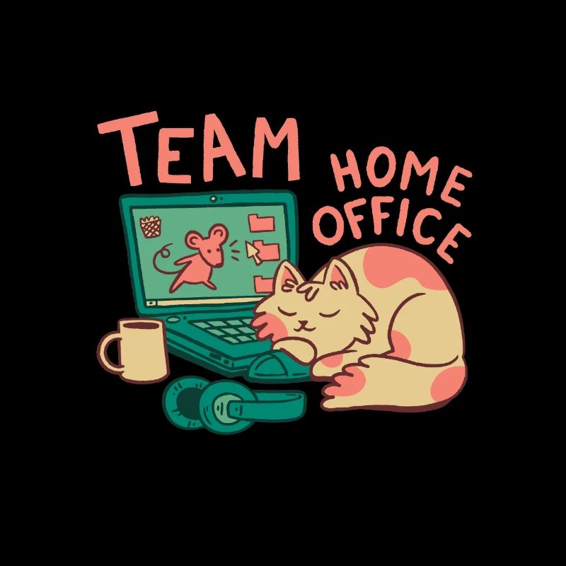 Équipe Home office chat Travail Travail Bureau