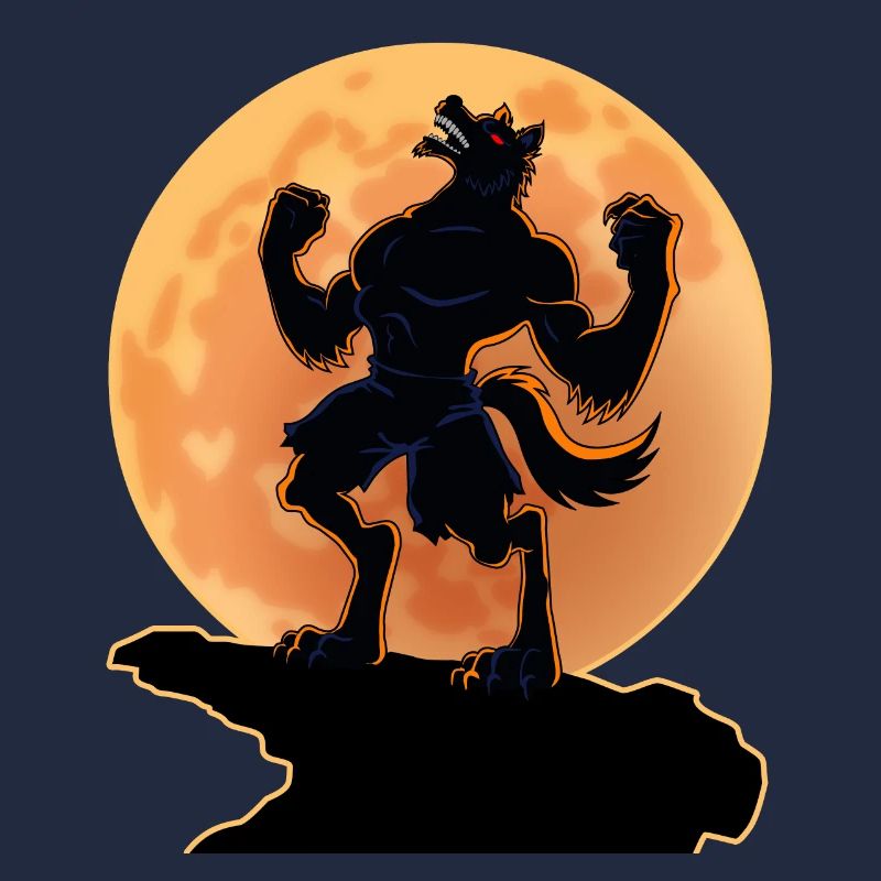 Dunkle Werwolf, Vollmond - Halloween beängstigend Geschenk