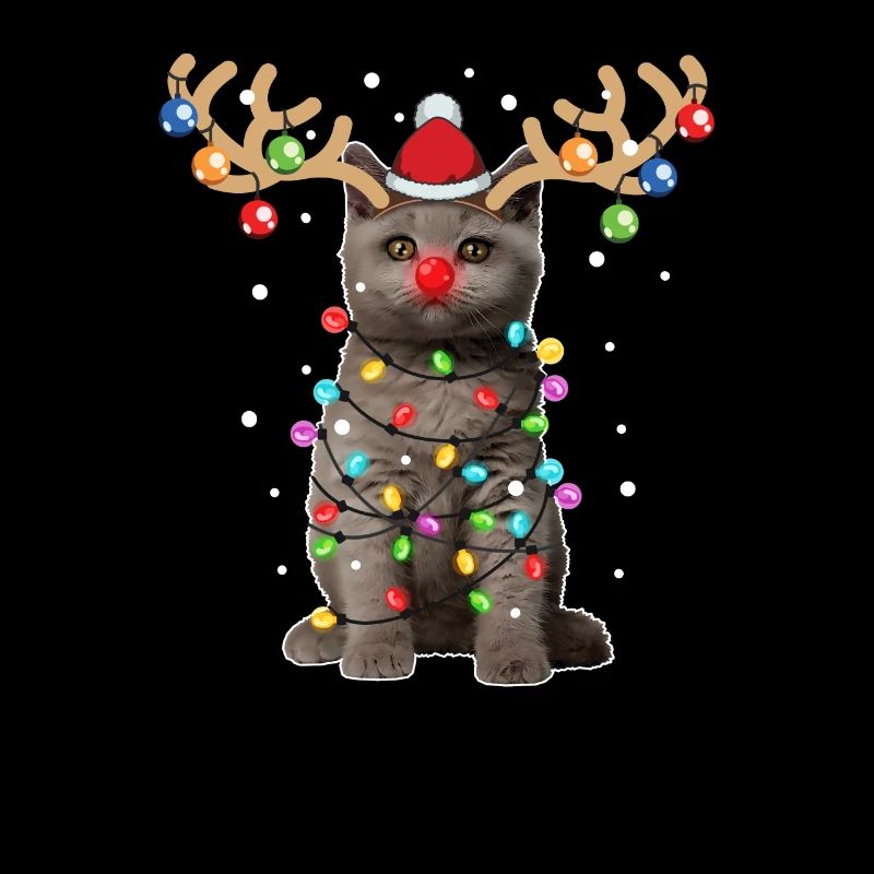 Weihnachtskatze Liebhaber Kitty Tierbesitzer Weihnachtsgeschenk