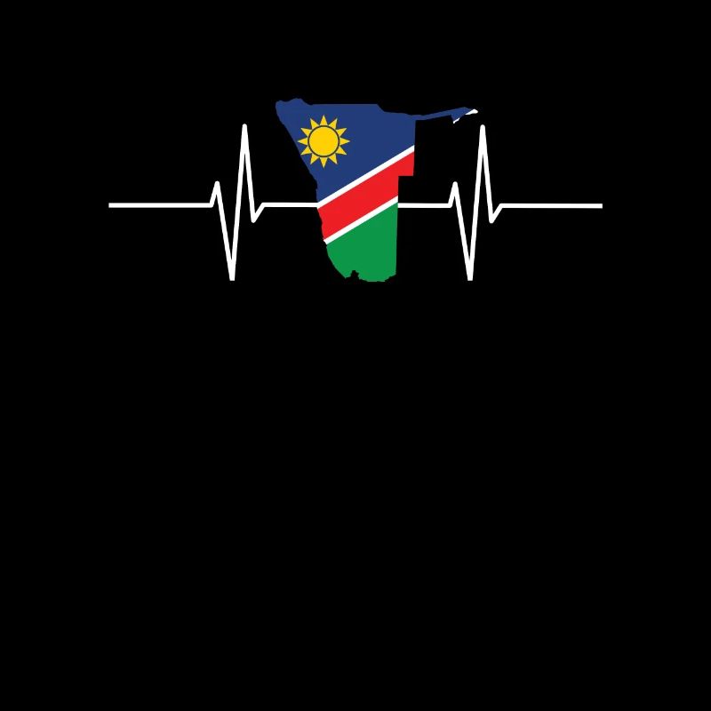 Namibia Heartbeat Flag Vintage Namibia