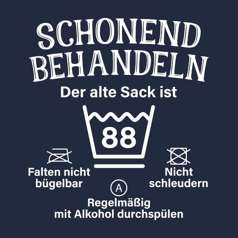 Schonend Behandeln Geschenk 88. Geburtstag Sack