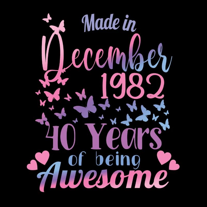 40e anniversaire Décembre 1982 Femmes 40 ans