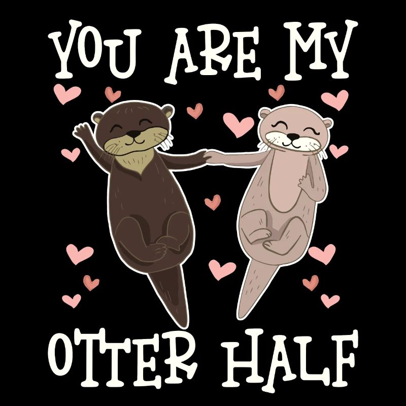 Tu es ma loutre la moitié de la Saint-Valentin