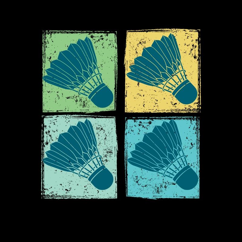Badminton Federbälle Pop Art
