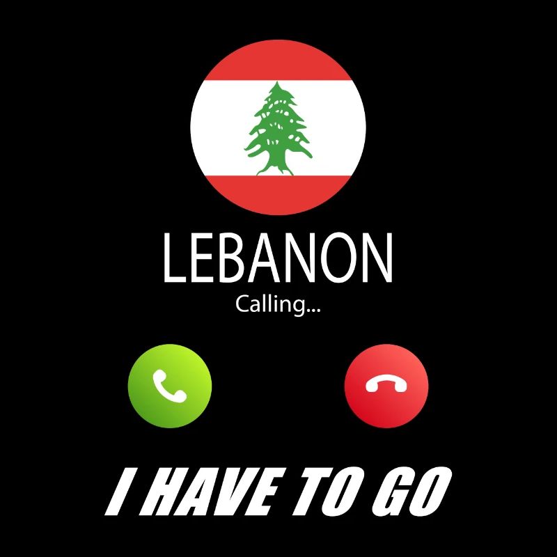 Libanon ruft an Lusiger Flaggen Spruch