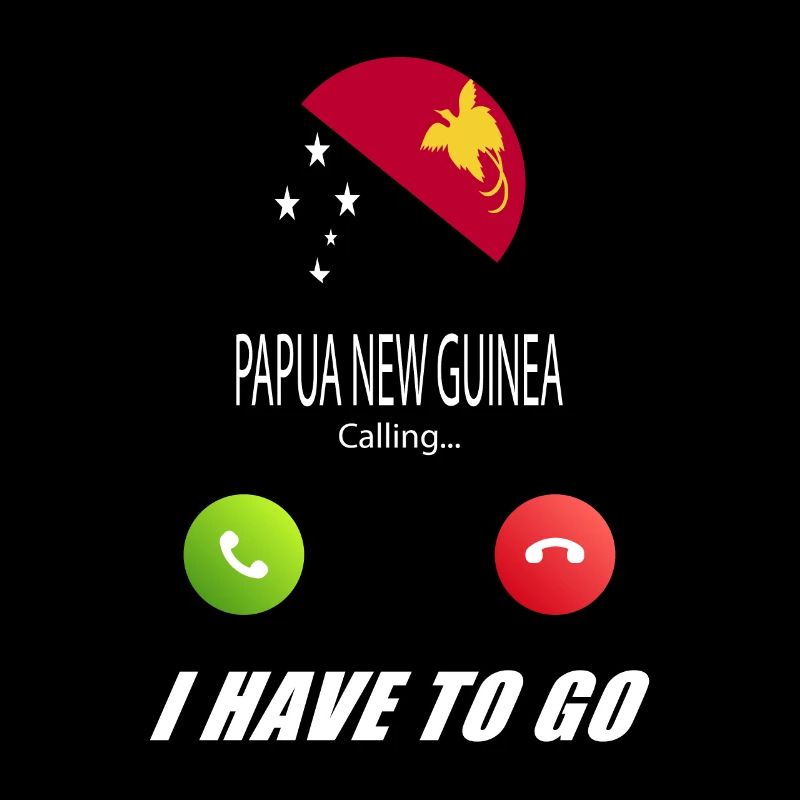 Papua-Neuguinea ruft an Lusiger Flaggen Spruch