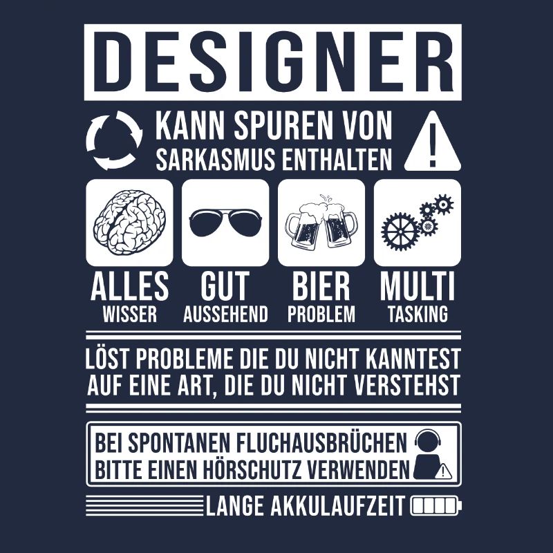 Designer Spruch lustig