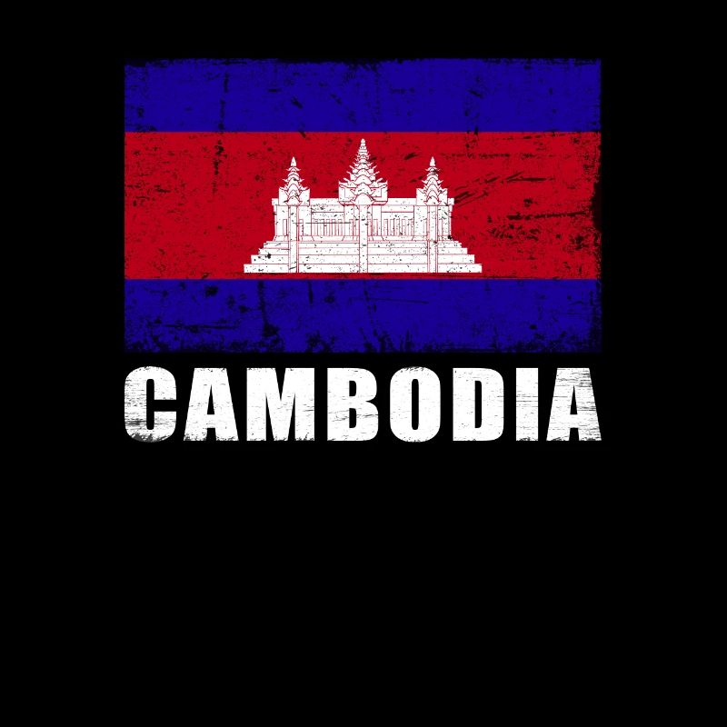 Cambodge Drapeau Grunge Cambodge Drapeau