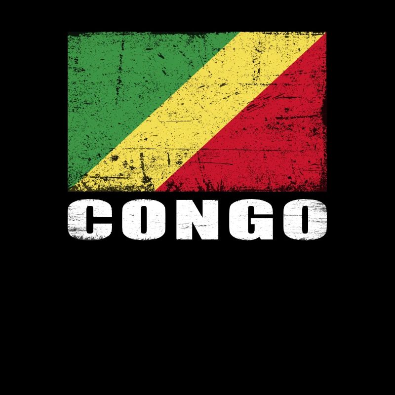 Kongo Flagge Grunge Kongo Fahne