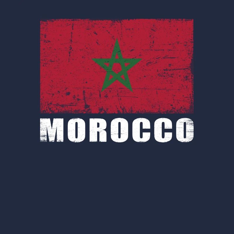 Maroc Drapeau Grunge Maroc Drapeau