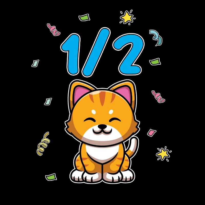 Demi-année 6 mois d’anniversaire chat