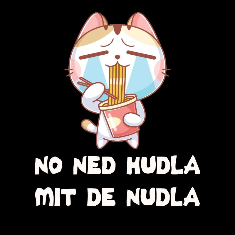 Schwäbisch No ned Hudla mit de Nudla Katze