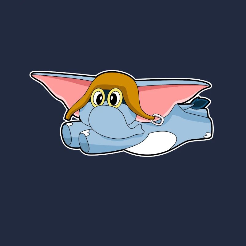 Elefant Pilot Pilotenmütze