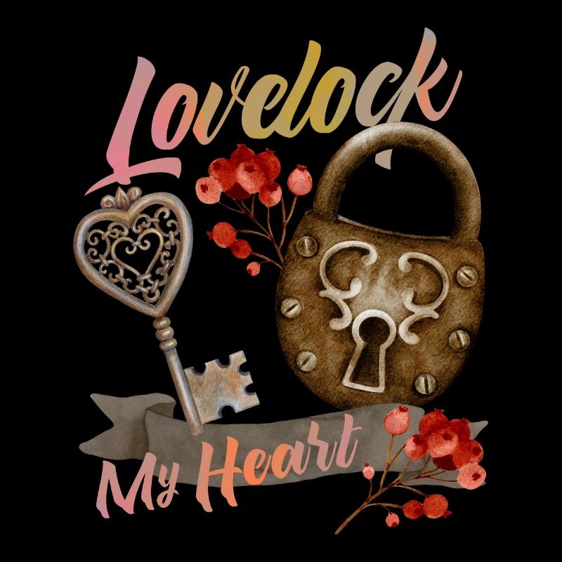 Valentinstag Vorhängeschloss Liebe-Spruch