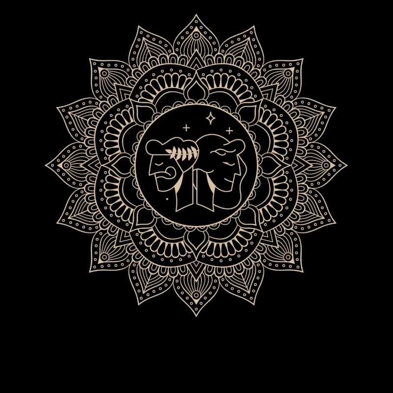 Signe du zodiaque Gémeaux Mandala