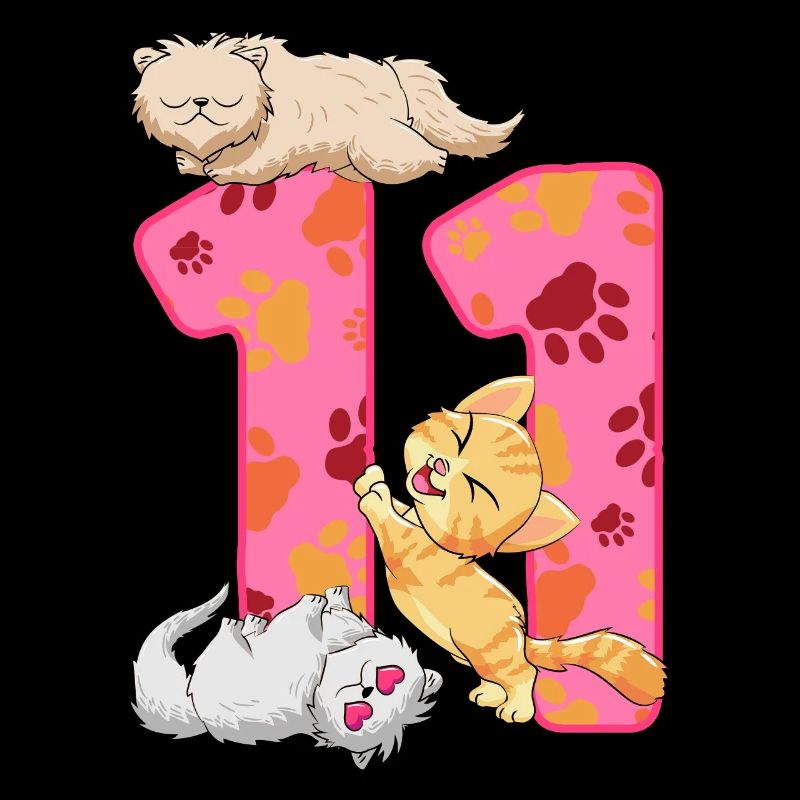 Chaton de 11e anniversaire | Chemise d’anniversaire de chat