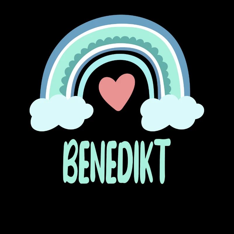 Benedikt Name Regenbogen Baby