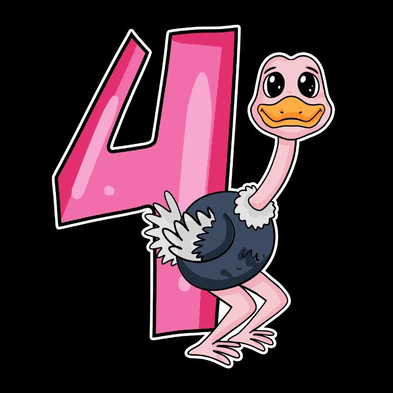 4 Jahre alt - 4. Geburtstag mit Tier Motiv