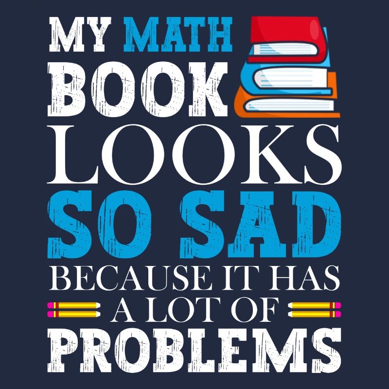 A math book looks so sad because it